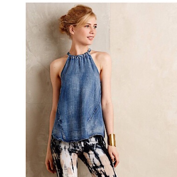 Anthropologie Tops - ANTHROPOLOGIE DENIM TOP